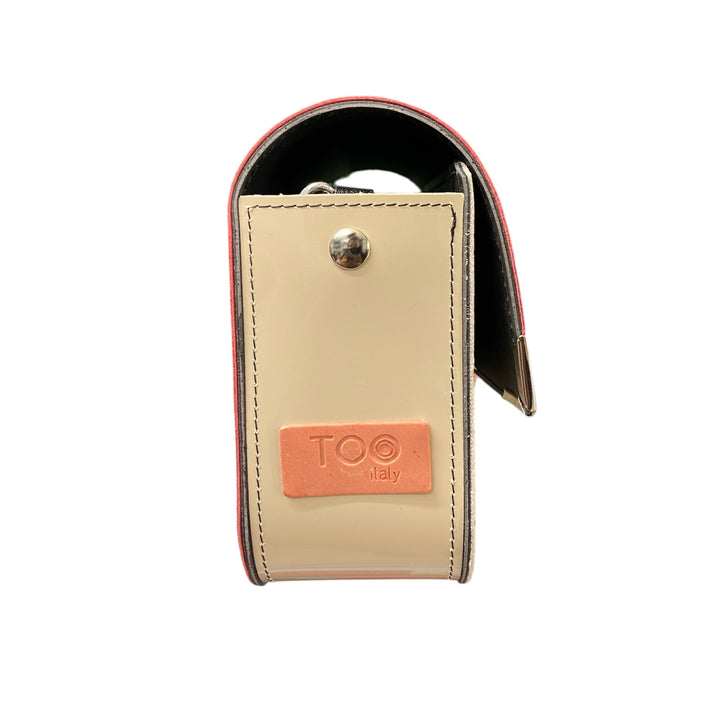 Chicca Maxi Alcantara corallo e stecchetta rossa - Messenger Bag con tracolla - Chicca Maxi