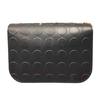 Chicca Maxi Jewels – Borsa in PVC Nero Decorata con Strass