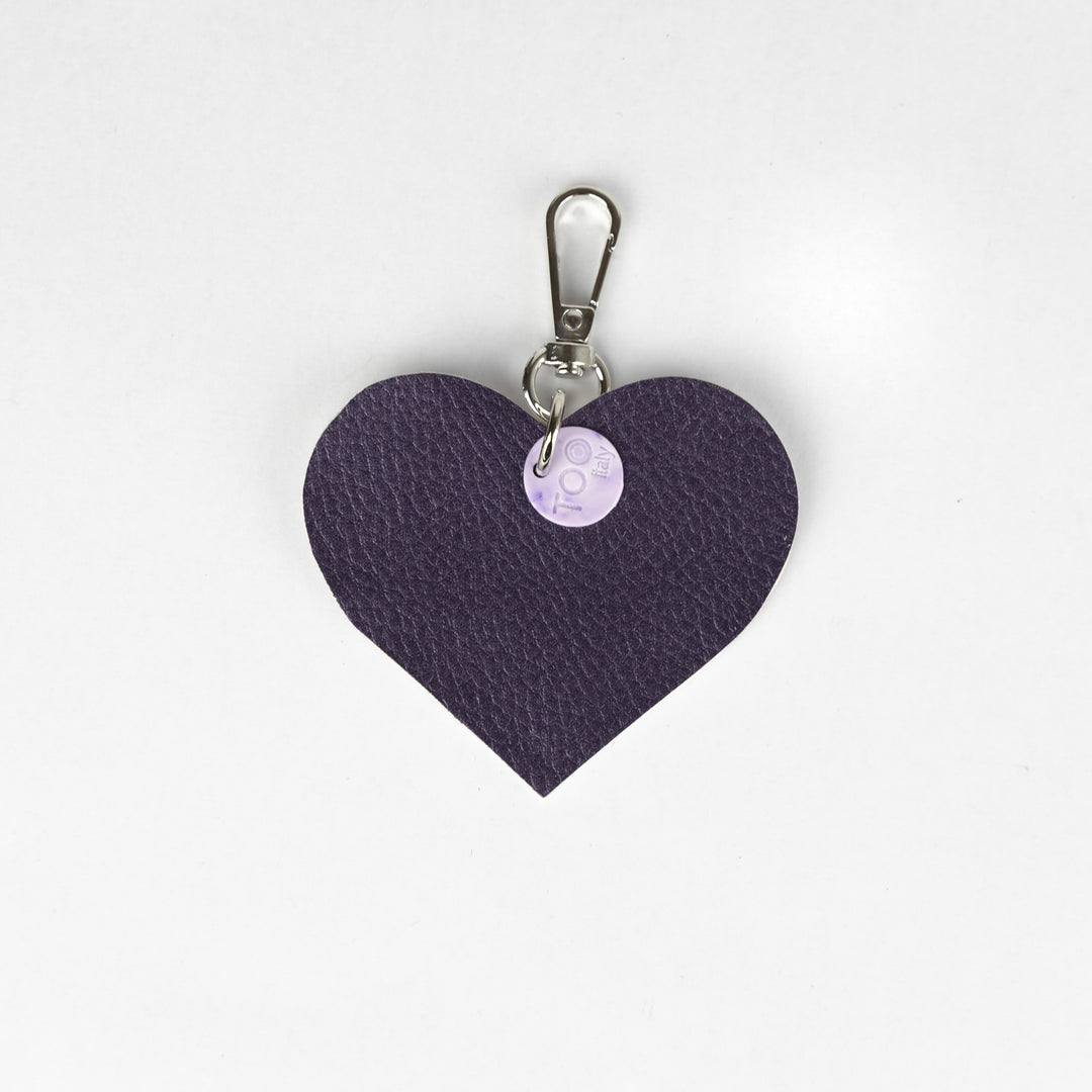 Portachiavi Cuore Viola Metallizzato - Portachiavi