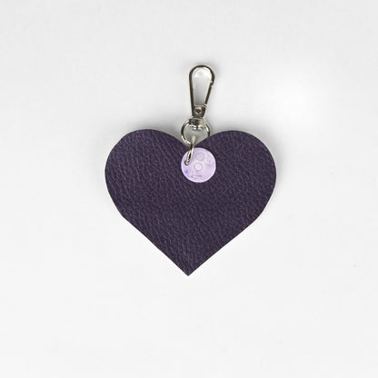 Portachiavi Cuore Viola Metallizzato - Portachiavi