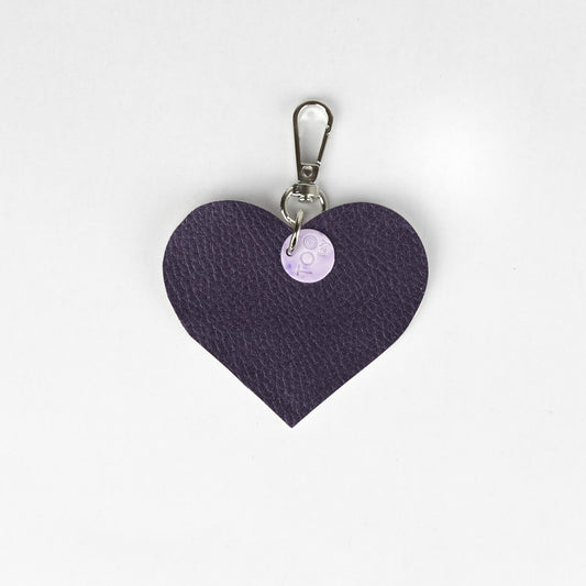 Portachiavi Cuore Viola Metallizzato - Portachiavi