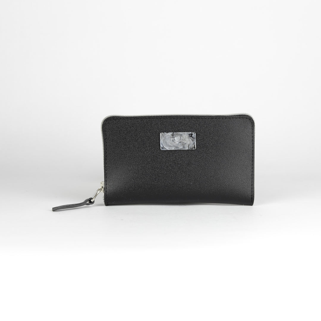 Portafoglio Vegan Mini Nero Satinato - Portafogli