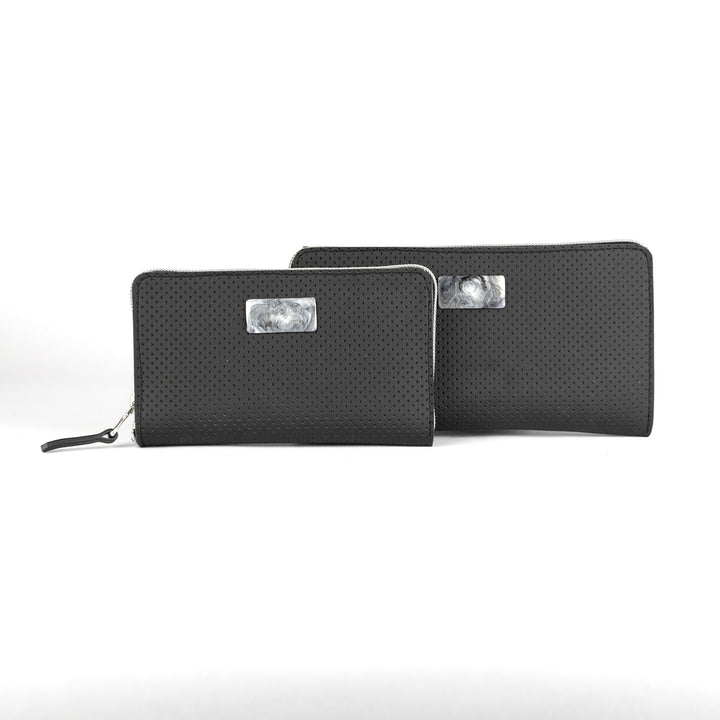 Portafoglio Vegan Maxi Nero Puntinato - Portafogli