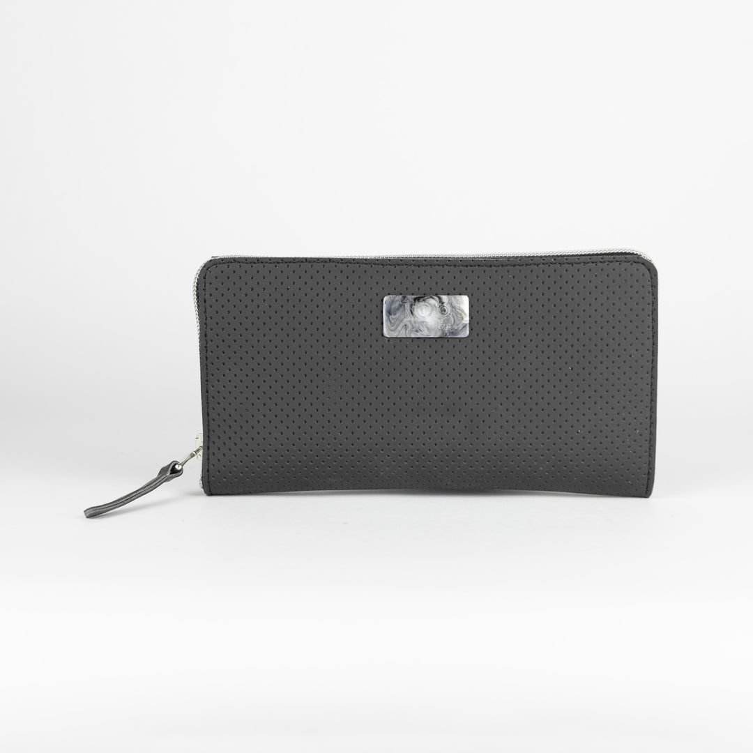Portafoglio Vegan Maxi Nero Puntinato - Portafogli