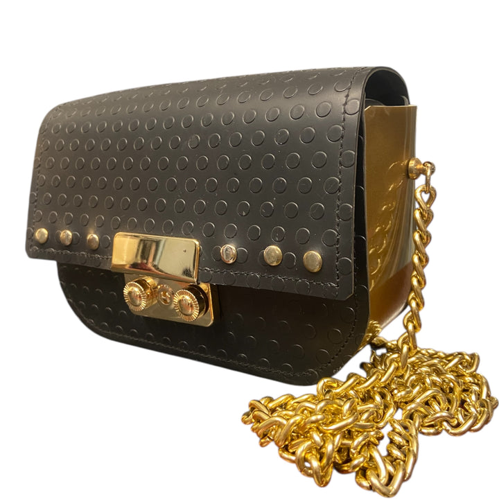 Chicca Mini TOOitaly: Messenger Bag artigianale Made in Italy compatta in pelle vegana con tracolla