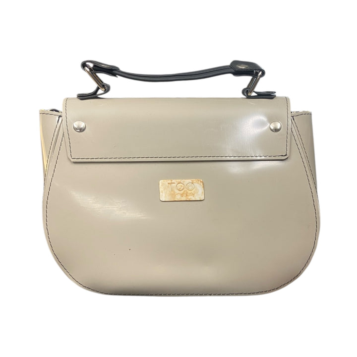 Everyday SecondHand Crema, borsa donna a mano e tracolla con struttura semirigida in pelle vegana, interno foderato in cotone wax