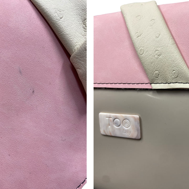 Everyday Secondhand Rosa, pattina in Alcantara rosa, morbida al tatto, abbinata a una scocca in PVC beige e rosa