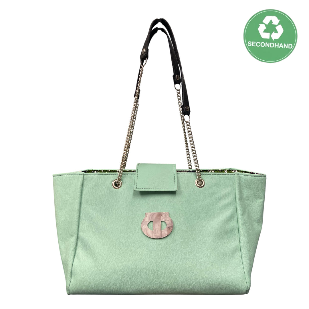 Shopper Acqua Marina SecondHand è una borsa che unisce funzionalità e stile in un design essenziale ma ricercato