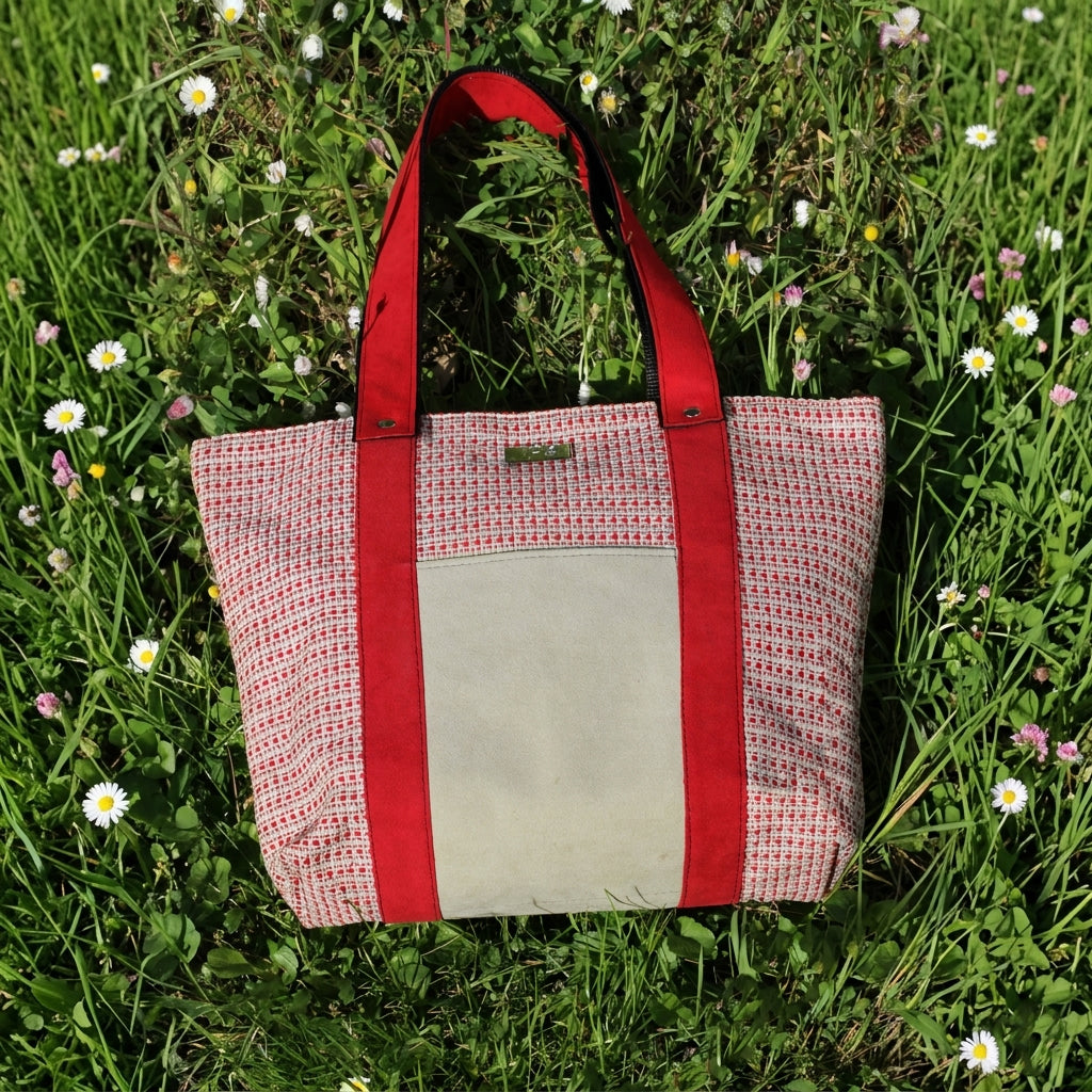 Shopper Tweed Rosso & Alcantara Rossa - Shopper